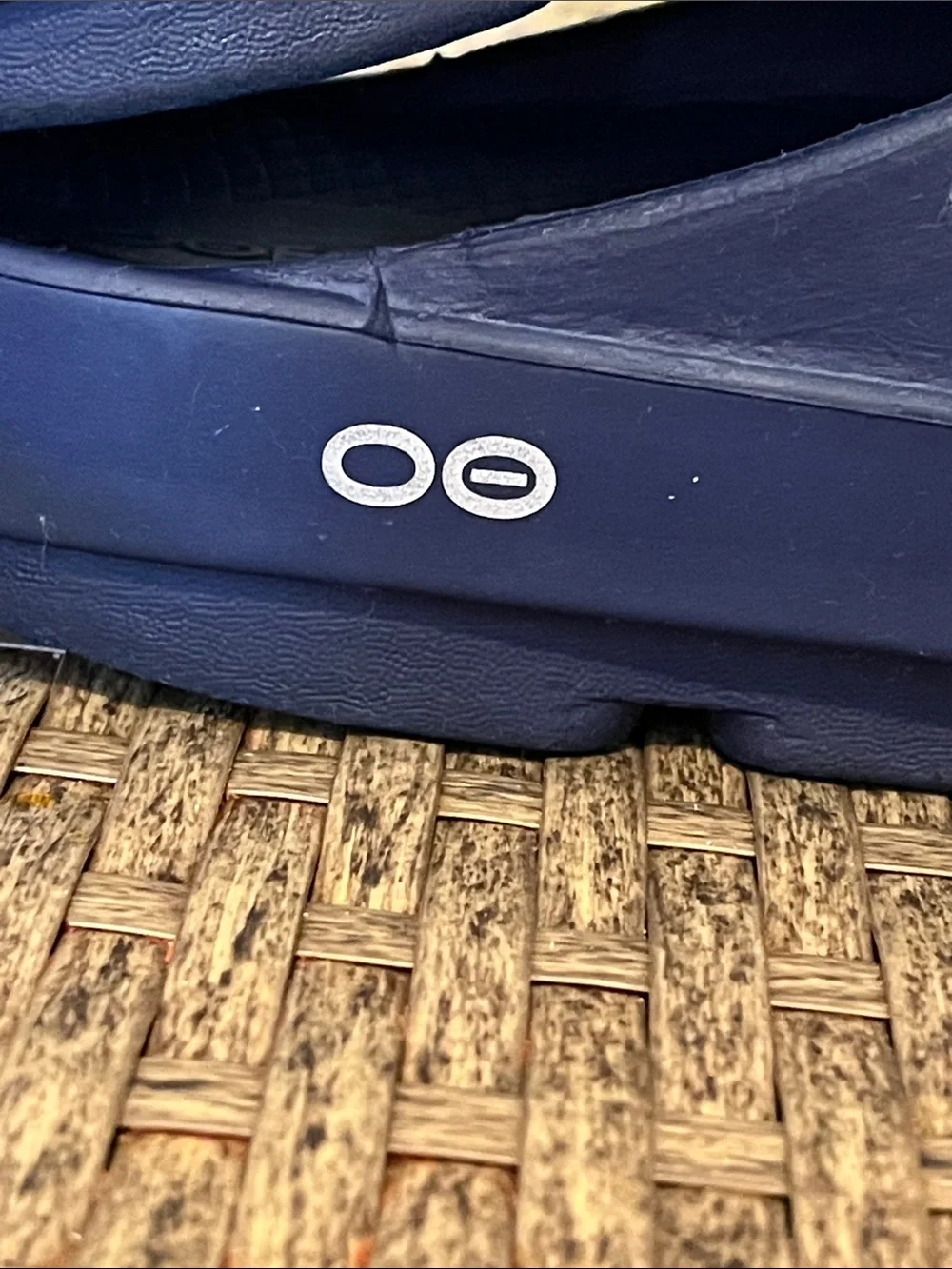 OOFOS Navy Slide with Cushioned Footbed
